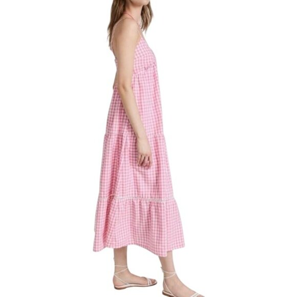 Lost & Wonder Lets Go on‎ a Date Tiered Gingham Smocked Dress Size M Babydoll - Picture 6 of 14